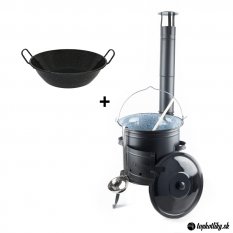 Kotlíková súprava 13 L plus smaltovaná wok paella panvica